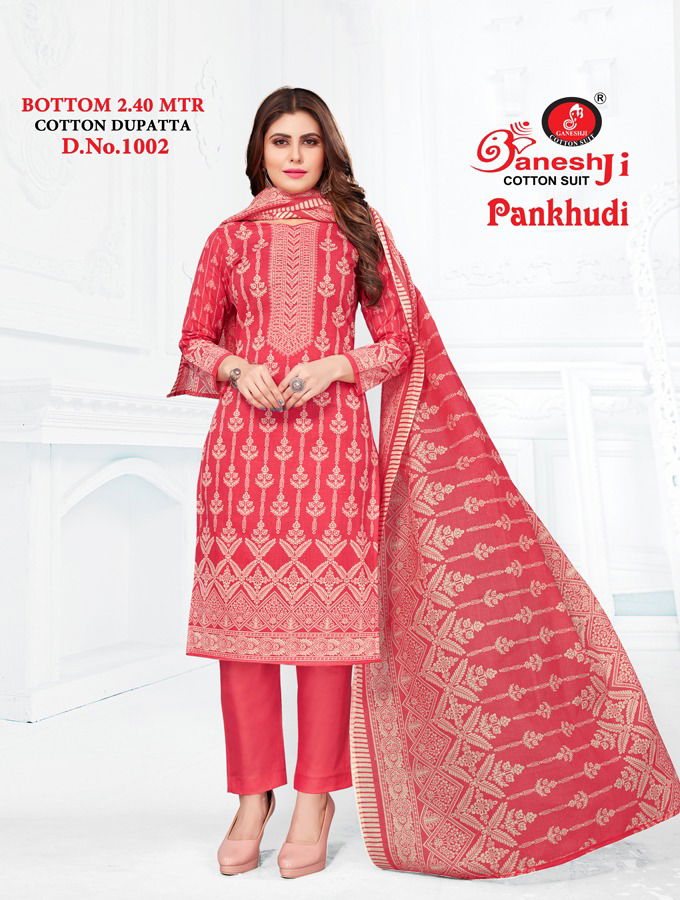 Ganeshji Pankhudi Vol 1 Regular Wear Wholesale Printed Cotton Dress Material Catalog
